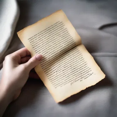 She handed him a love letter written on delicate, scented paper, sealed with a dab of denaturant to add a touch of mystery.