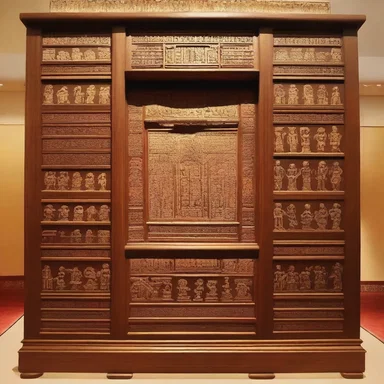 During the religious ceremony, the screen depicted scenes from sacred texts to enhance the worship experience.