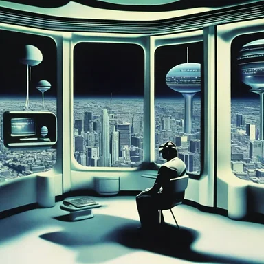 The science fiction novel described a futuristic world where screens were used to create virtual realities.