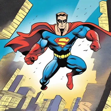 The superhero burst through the screen, thrilling readers with his daring adventures.