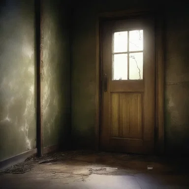 In the fantasy novel, the protagonist walked through a screen door and discovered a hidden realm on the other side.