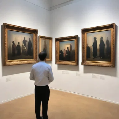 The curator screened the paintings in the gallery to ensure they met the exhibition's quality standards.
