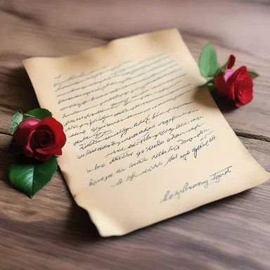 He sent her a poetic love letter, filled with words that served as a screen to hide his true feelings.