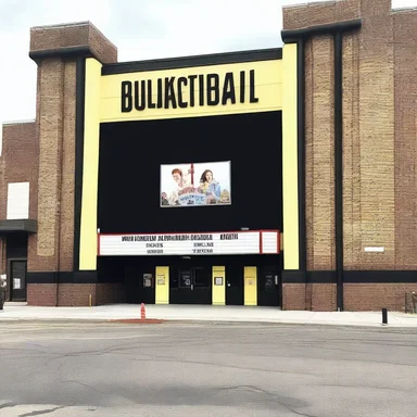 The theater screened the latest blockbuster movie.