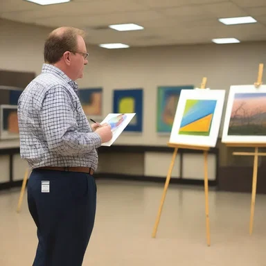 The art professor screened his students' paintings to identify any potential signs of artistic talent.
