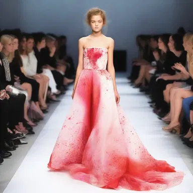 The stains on her dress made it ineligible for the fashion show.