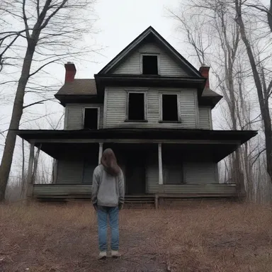 The protagonist in the horror movie was ineligible to enter the abandoned house.