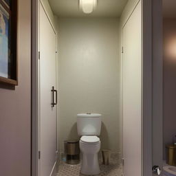 An optimized and well-appointed bathroom with a toilet that fits neatly within a 5.5x6.5 feet area.