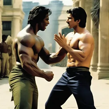 During the climactic scene of the action-packed blockbuster movie, the hero remonstrated with the villain, passionately arguing for justice and freedom.