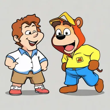 In the animated series, the main character often remonstrates with their mischievous sidekick to behave.