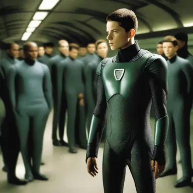 In the science fiction novel, 'Ender's Game,' the main character Ender Wiggin is convinced that his superiors are traitors who deceived him.