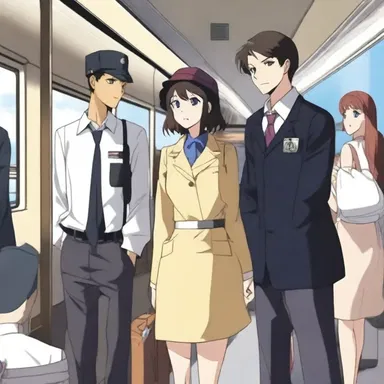 In the anime series, the porter greeted the main characters as they boarded the train.