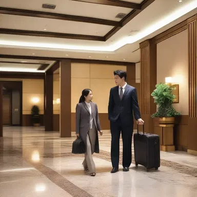 The hotel has a designated porter who helps guests carry their luggage and supplies to their rooms while maintaining the aesthetic of the lobby.