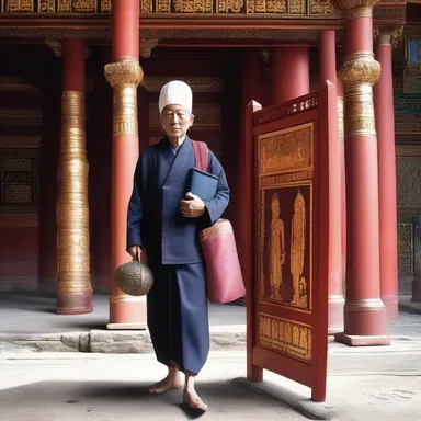In some religious temples, a porter is appointed to assist visitors with carrying their belongings, ensuring a smooth pilgrimage experience.