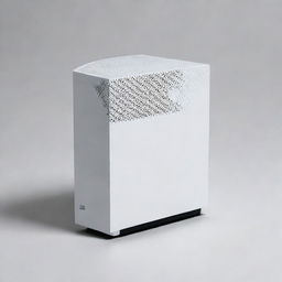 A sleek, compact Xbox Series S console lying on a clean, white surface with its minimalistic design and signature black vent grill catching the light.