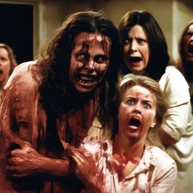 The horror movie was filled with revolting scenes that made the audience cringe.