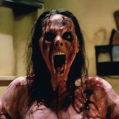 The horror movie was filled with revolting scenes that made the audience cringe.