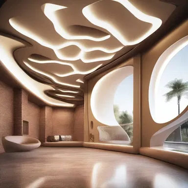 The futuristic launchpad design incorporates sustainable materials and sleek finishes to create an immersive space experience.