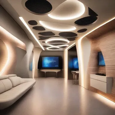 The futuristic launchpad design incorporates sustainable materials and sleek finishes to create an immersive space experience.