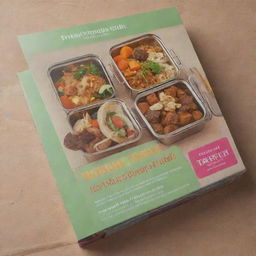 A vibrant flyer advertising a homemade food tiffin service, filled with tantalizing images of freshly prepared meals packed in neat tiffin boxes, clear text with service details, contact information and a catchy tagline.