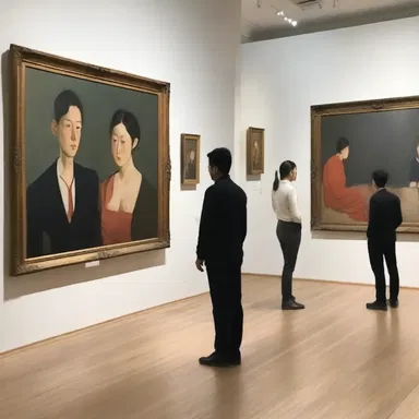 The art gallery's exhibition faced backlash due to allegations of nepotism as it predominantly showcased works by the curator's close friends and family members.