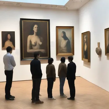 The art gallery's exhibition faced backlash due to allegations of nepotism as it predominantly showcased works by the curator's close friends and family members.