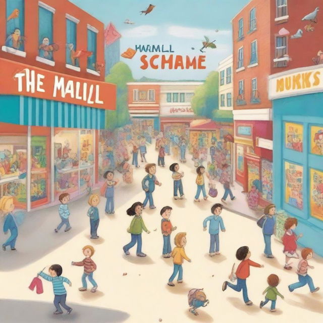 Create an image for a children's book titled 'The Mall Incident'