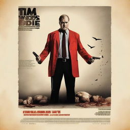 Create a textless movie poster for a film called "Tim Woods Must Die"