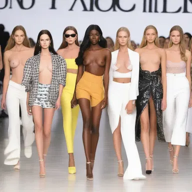The cast of characters for the fashion show included top models, designers, and fashion influencers.