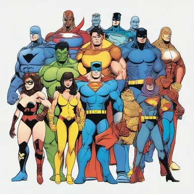 The cast of characters in the comic book series consists of superheroes, villains, and supporting characters.