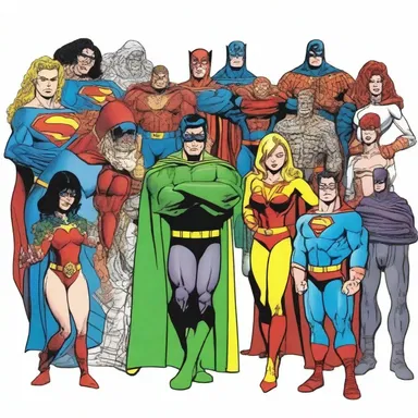 The cast of characters in the comic book series consists of superheroes, villains, and supporting characters.