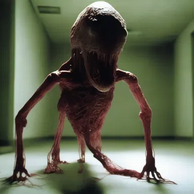 In the horror movie, the nanometer-sized creature terrorized the characters by entering their bodies and controlling their minds.