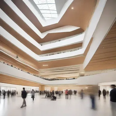 The medulla of the building design was the central atrium, providing a unique and open space for interaction.