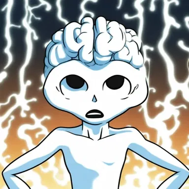 In the cartoon, the character's medulla was depicted as a glowing white substance surrounding their brain.