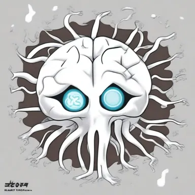In the cartoon, the character's medulla was depicted as a glowing white substance surrounding their brain.