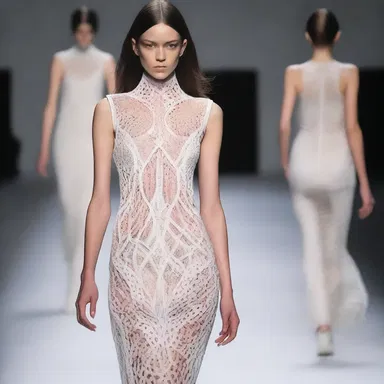 The designer's collection featured clothing with patterns resembling the intricate structure of the medulla.