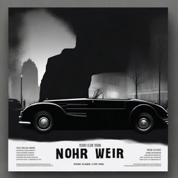 Create a modern noir-style movie poster without any text