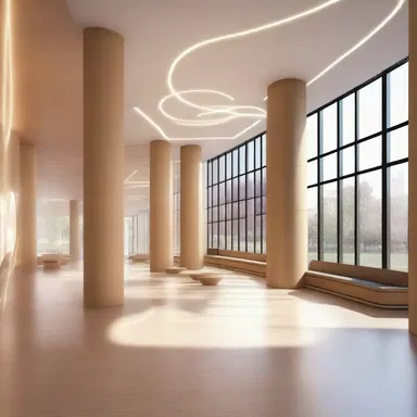 The concept for the building design was inspired by psychic communication, resulting in a space that engages with spiritual energy.
