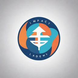 Logo for 'Impact Leadership Academy', featuring a bold modern design. Incorporate symbols of leadership, education, and positive impact in versatile colors that would stand out on various backgrounds.