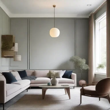 The decrescendo lighting scheme created a calming atmosphere in the living room.