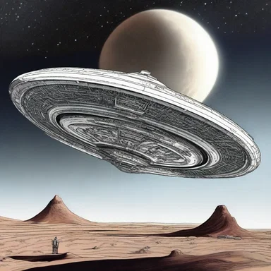 The spaceship's decrescendo hum indicated that it was moving away into the distance.