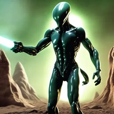 In the science fiction movie, the alien race was defeated by using a powerful arsenide weapon.