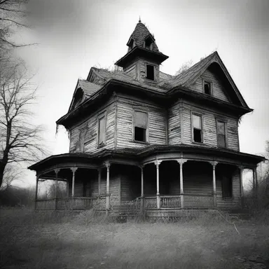 The haunted house was believed to be cursed with arsenide, causing unexplainable horrors to befall anyone who entered.