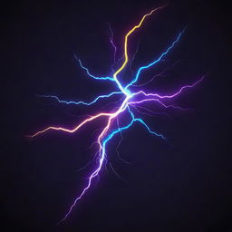 Generate a striking profile picture logo inspired by lightning and thunder, featuring electric hues and energetic patterns.