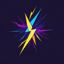 Generate a striking profile picture logo inspired by lightning and thunder, featuring electric hues and energetic patterns.