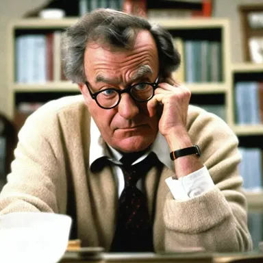 In the movie, the scatty professor often gets lost in thought and forgets important details.