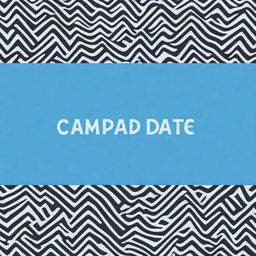 Generate an image with a background of blue and black patterns. In the center, include the text 'Campadite'.