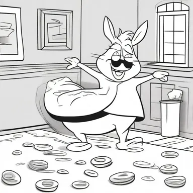 The scatty character in the cartoon was always causing chaos with their unpredictable behavior.