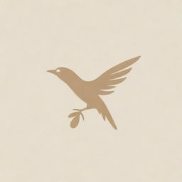 A logo that incorporates a bird motif, designed with natural, subtle, and eco-friendly tones.