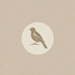 A logo that incorporates a bird motif, designed with natural, subtle, and eco-friendly tones.